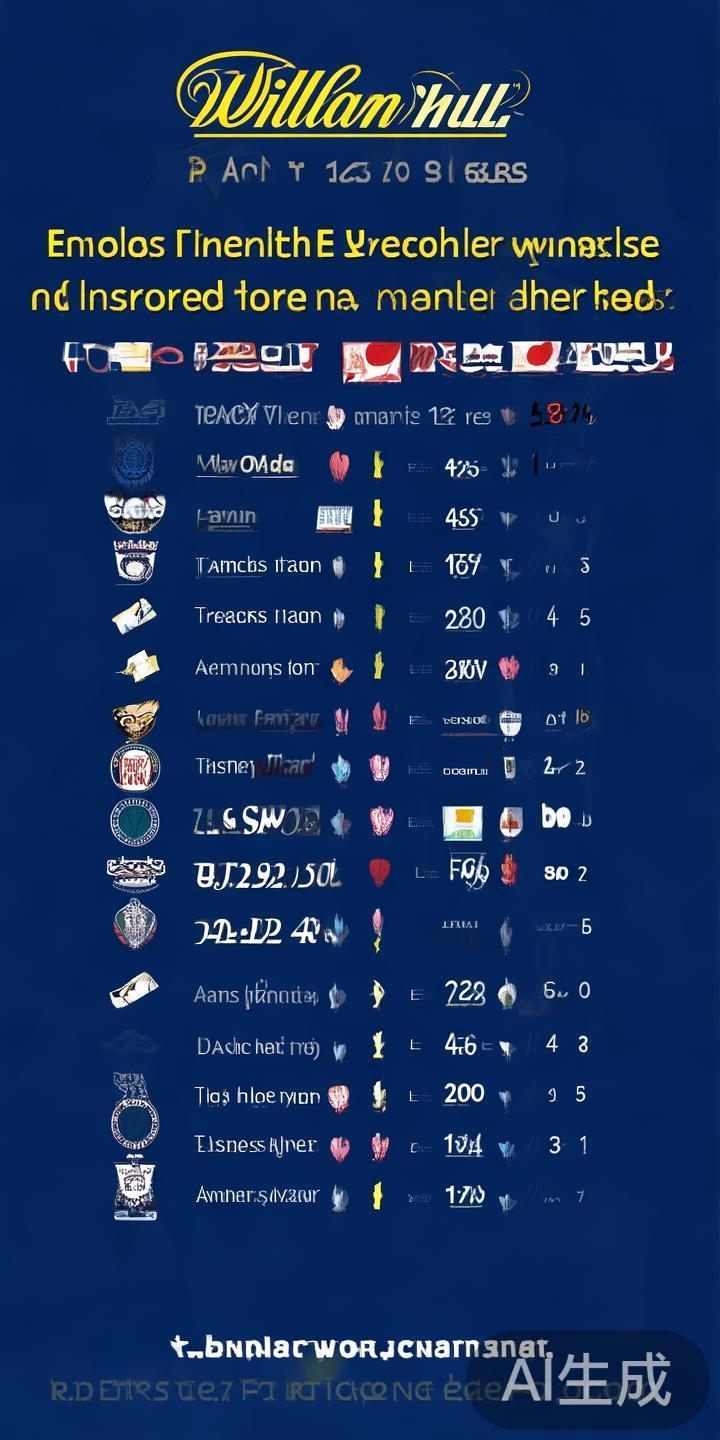 英超联赛中威廉希尔赔率的作用
作为英国最具影响力